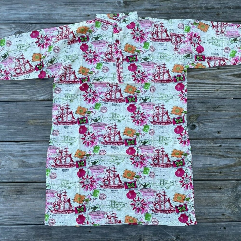 Women Top Blouse Shirt Traditional Kameez Pakistan Style Dress Size S